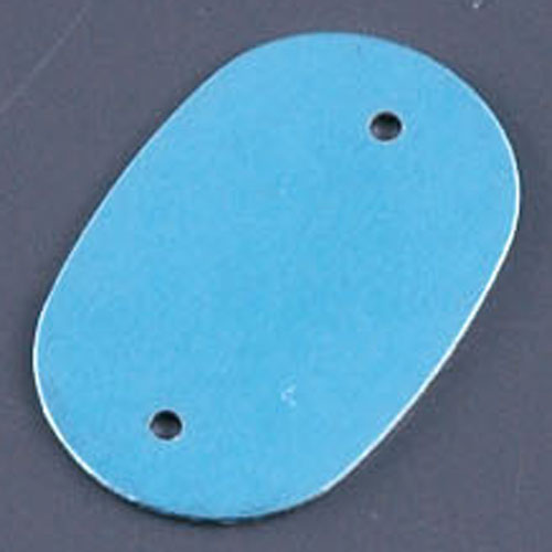 カラーネームプレート 小判型 378-B ブルー （10枚入）