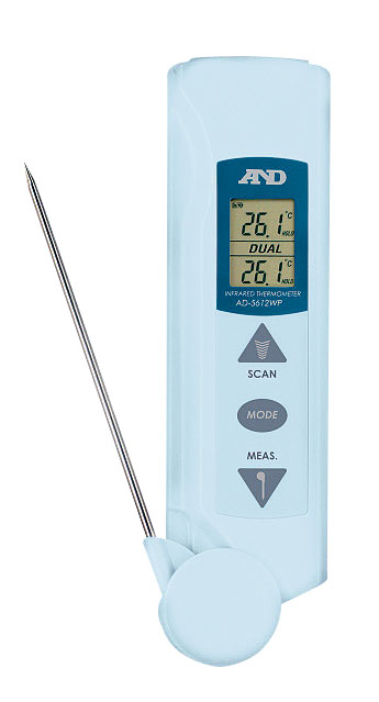 防滴放射温度計 AD-5612WP （中心温度計付）