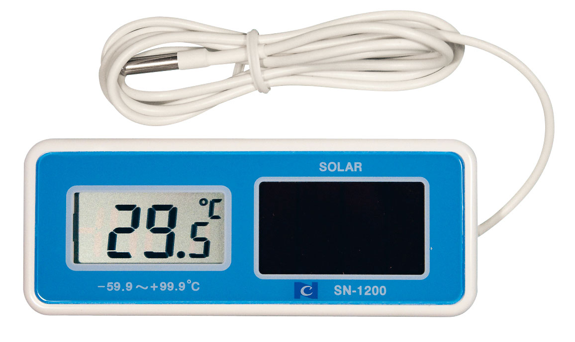 防水ソーラーデジタル温度計 SN-1200