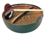 五進 田舎鍋（鉄製内面茶ホーロー仕上） 24ｃｍ（杓子付）