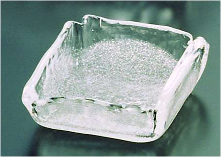 硝子和食器 白雪11 正角深皿（小）