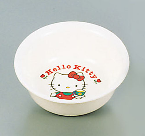 メラミンお子様食器 ニューハロー・キティ フルーツ皿（白）