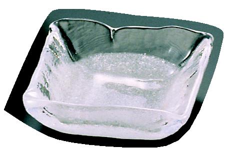 硝子和食器 白雪6 角鉢（小）