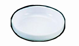 メラミン 漬物皿（フチきったて型）№71 白