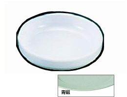 メラミン 漬物皿（フチきったて型）№71 青磁