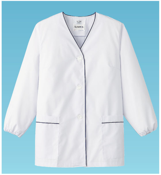 白衣・長袖 ＦＡ－３８０ （ホワイト） Ｍ