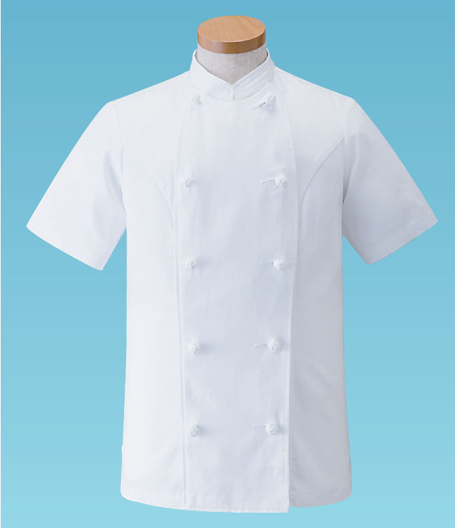 女性用コックコート・半袖ＫＧ－４２８ Ｍ （ホワイト）