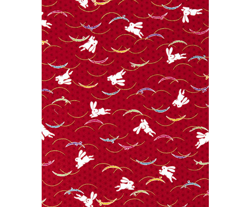 綿　座布団ＨＹ　ウサギ５１０５２　赤５９０×５５０　カバーのみ