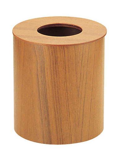木製ルーム用ゴミ入れ 蓋付（チーク） 951 中